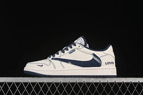 All categories Air Jordan Jordan series basketball shoes Air Jordan 1 Low high-end customized low-top sneakers Travis Scott x Fragment Design x Air Jordan 1 Low OG SP AJ1 Joe 1 Levi's joint low-top cultural casual sneakers LE2436-136
